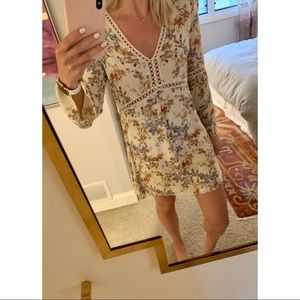 Patterned floral mini dress
